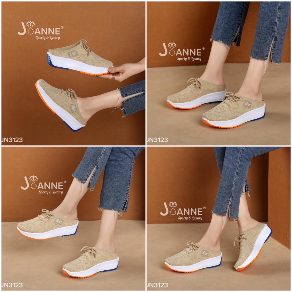 JOANNE Sepatu Slip On Casual Slop Sneakers Shoes #JN3123 ORIGINAL