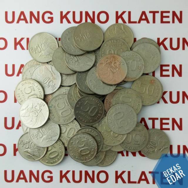 Rp 50 rupiah 1971 cendrawasih uang kuno koin bekas edar