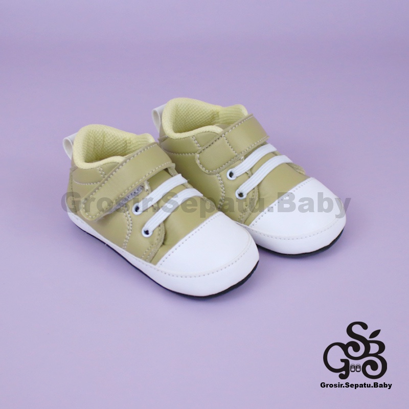 Prewalker - Sepatu Bayi - Baby Shoes | 2-12 bulan | casual luxury krem polos ringan &amp; fleksibel