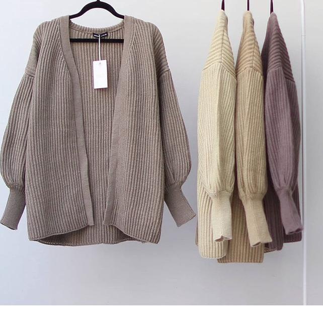 [PROMO DHV54] Suiter Suwiter Rajut Wanita Baju Rajut Korea Jaket Rajut Wanita Kardigan Rajut Jumbo I