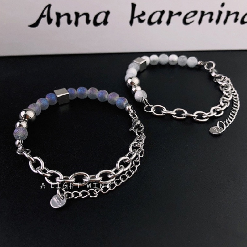 Gelang Tangan Manik-Manik Mutiara Persegi Mewah Ringan Untuk Wanita