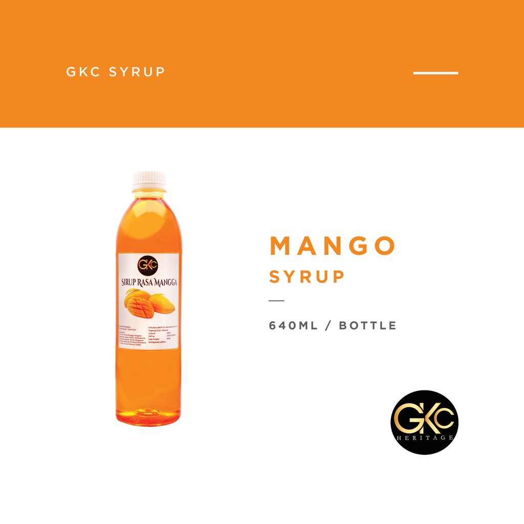 

GKC Heritage Sirup Cair Konsentrat Minuman Mangga - HALAL - 640 mL - Mango Syrup