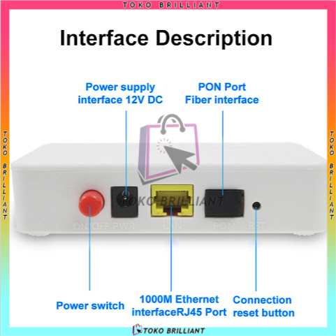 [COD] EPON ONU OLT FTTH Ethernet Pasif 1.25G 1-Port FTTH Devieces (with Power suplly))