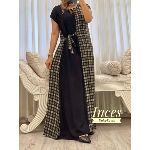 Daster Arab DOLCE INCES Original Label Dress Rayon Super-HEERA: ARMY