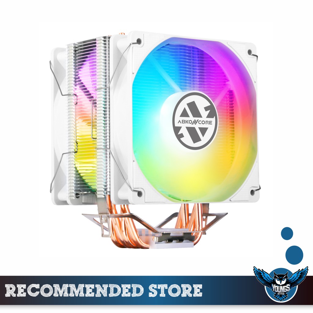 CPU COOLER ABKONCORE COOLSTORM T406W DUAL SPECTRUM 2FAN RGB