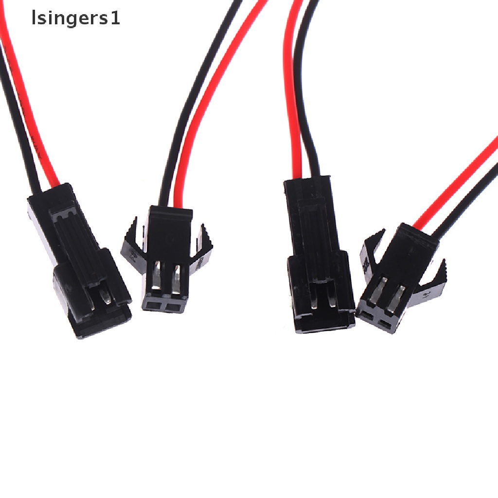 (lsingers1) 5 Pasang Konektor Kabel Terminal SM 2 Pin Male Ke Female Panjang 10 / 20cm