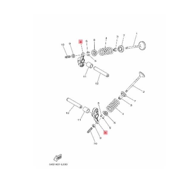 PLATUK KLEP ROCKER ROKER ARM MIO J SOUL GT FINO FI XRIDE 115 JUPITER Z1 VEGA FORCE FI XEON RC GT AEROX 125 ORIGINAL YGP 2PH-E2151-02