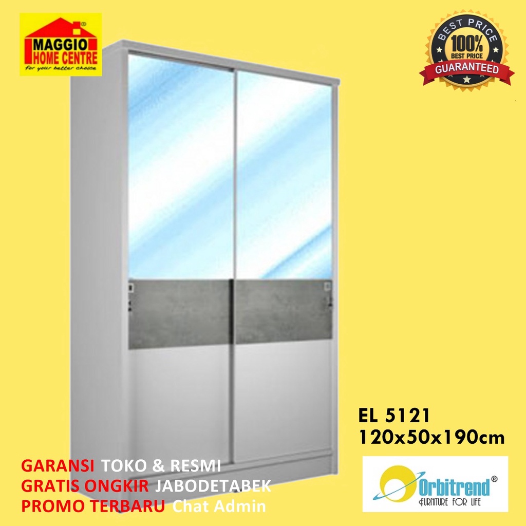 LEMARI PAKAIAN SLIDING - LEMARI SLIDING KACA - EL 5121 - ORBITREND