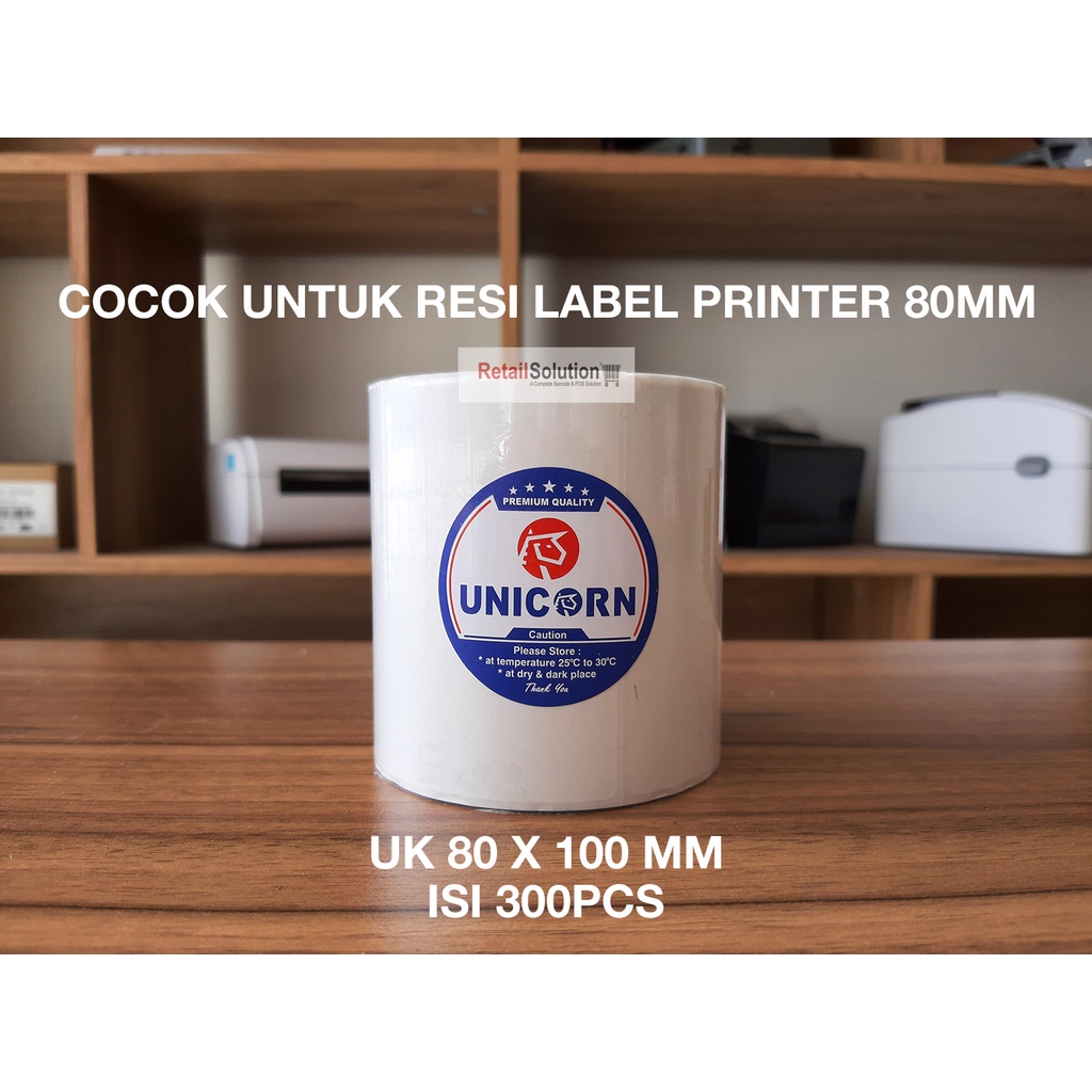 Label Stiker Thermal 80x100 mm / 80 x 100 mm / 80x100mm 300pcs