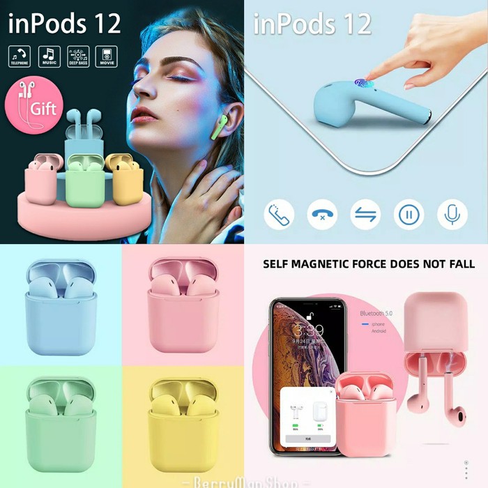 earphone bluetooth inpods i12