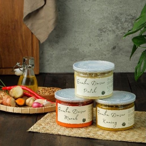 SATUMEJA - Bumbu Dasar Putih / Bumbu Kuning / Bumbu Merah / Bumbu Hijau / Bumbu Oranye Halus Dapur Masak Instan