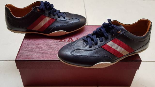 Sepatu "BALLY Blue Navy Calf Plain" Ukuran 40 (FR) ORIGINAL Made in Rumania