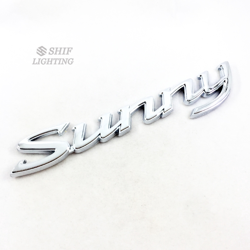 1pc Stiker Emblem Logo SUNNY Bahan ABS Krom Untuk Bagasi Belakang Mobil NISSAN