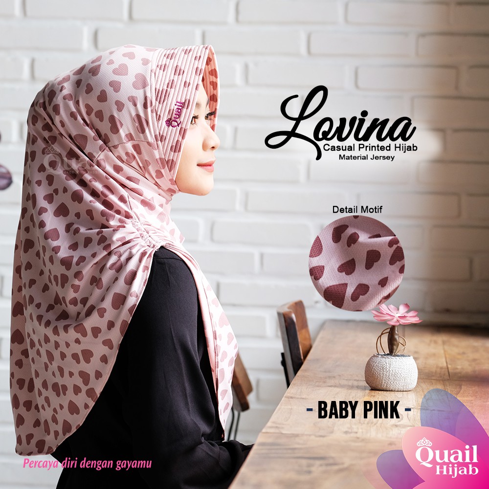 LOVINA JILBAB MOTIF QUAIL - HIJAB INSTAN | ORIGINAL QUAIL