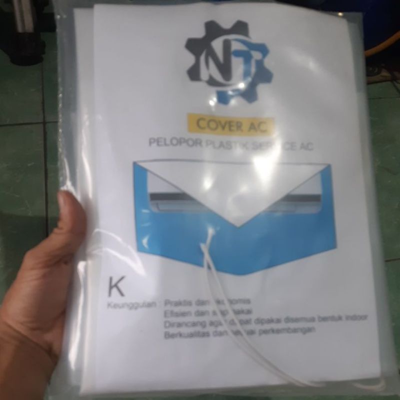 plastik cuci AC 0,5 pk - 1 pk / cover service AC bahan tebal