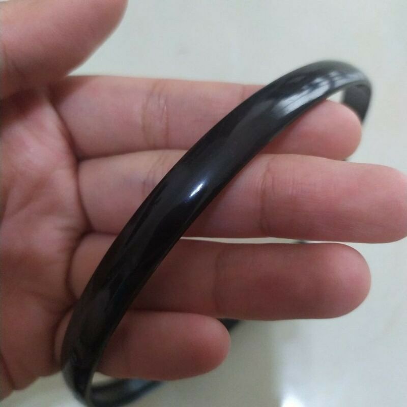 Bando hitam polos lidi besar lebar 1cm