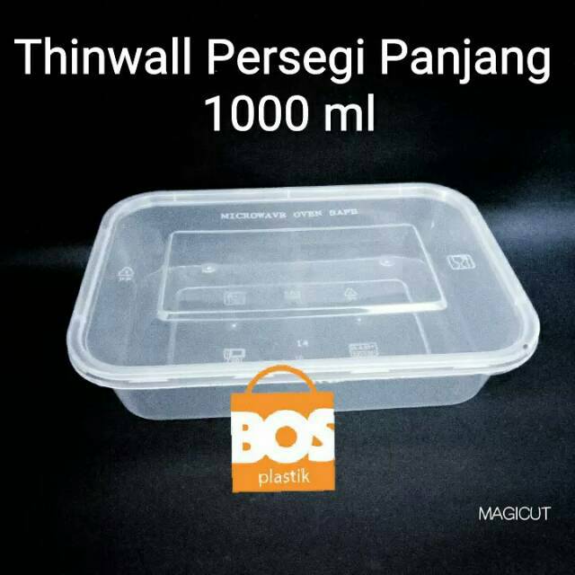 Thinwall Persegi Panjang 1000 ml