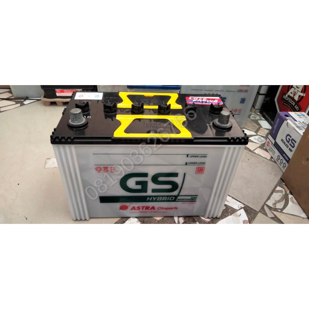 Aki mobil diesel seken GS Hybrid N70z 75Ah kondisi 98% pembelian baru 5-12-2020