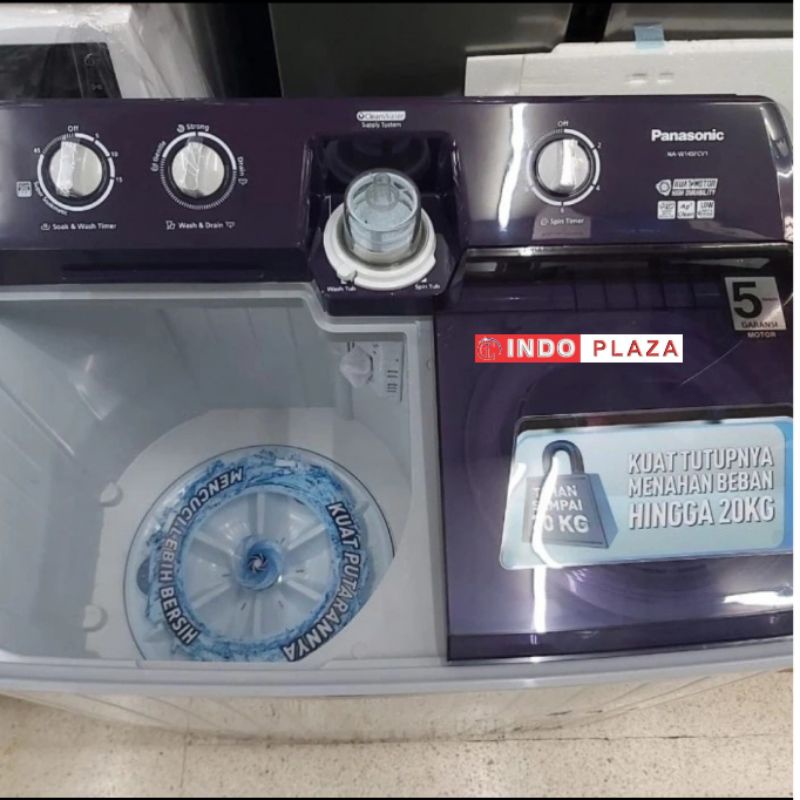 MESIN CUCI PANASONIC 2 Tabung 14 Kg / 14Kg LOW WATT NAW-145FCV
