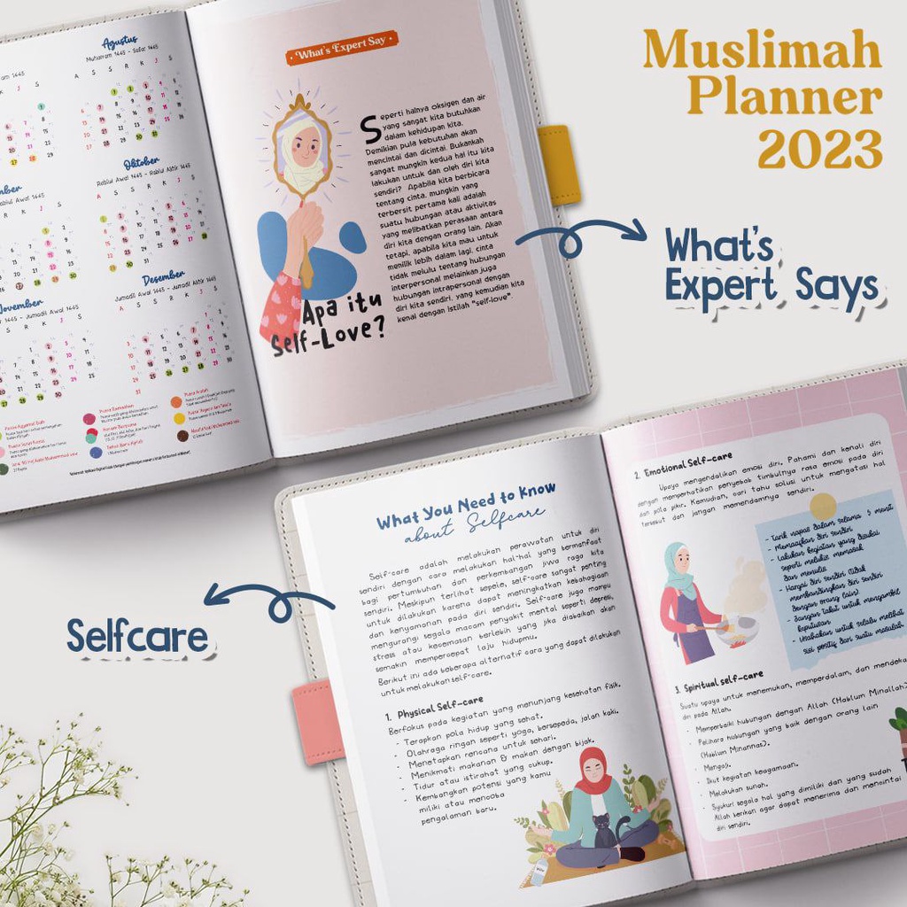 Buku Agenda Muslimah Planner 2023 Bonus Dompet &amp; Totebag (Ziyad)