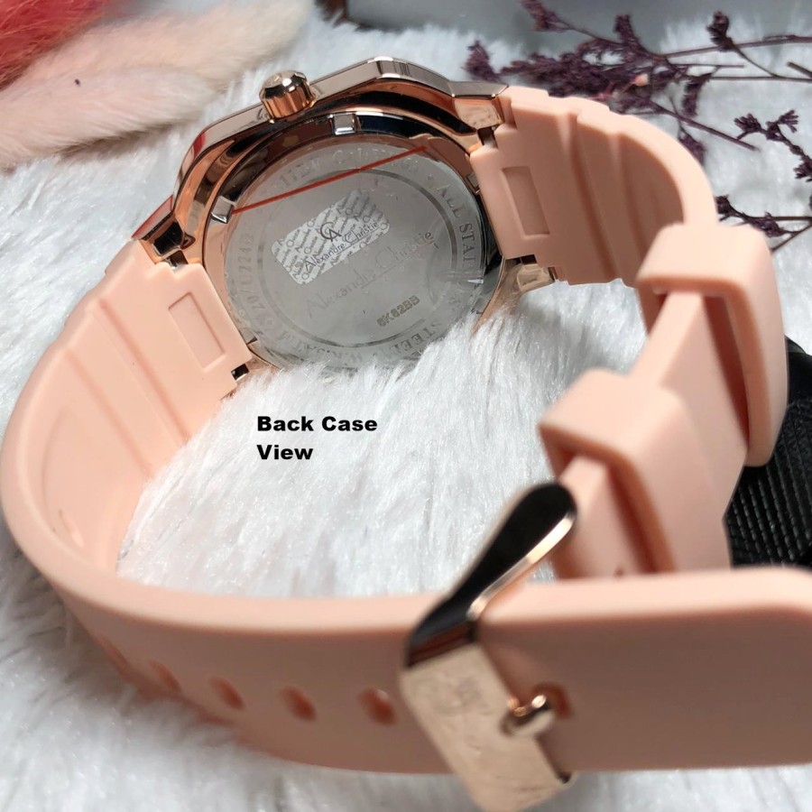 ORIGINAL Jam Tangan Wanita Alexandre Christie Rubber AC 2811 / AC2811 / 2811 Garansi Resmi 1 Tahun