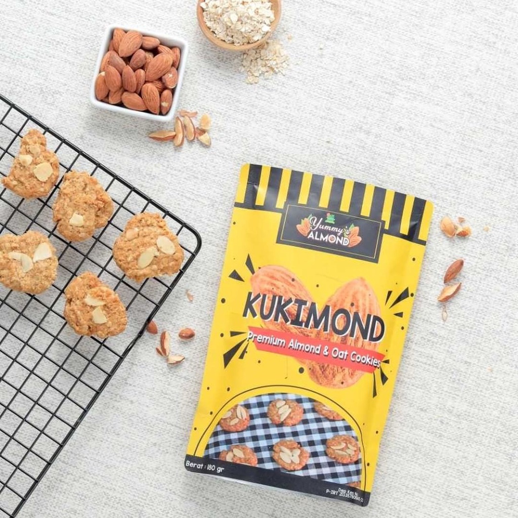 KUKIMOND Almond Oat Cookies / Kukis Kue Pelancar Asi Booster 180gr