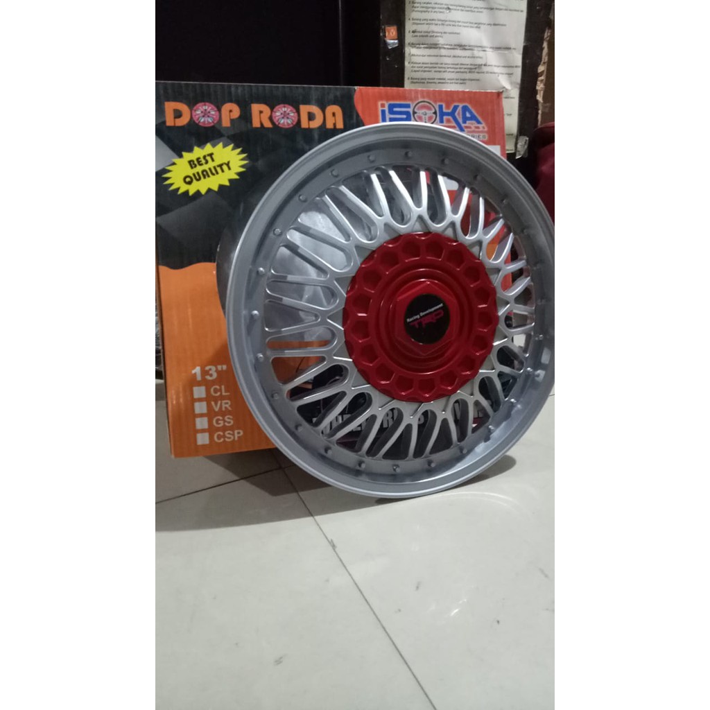 PROMO ONGKIR MAX 1 KG-  DOPCL CLMS13 R13/RING 13 (4PCS) TUTUP DOP RODA TUTUP VELG MOBIL COVER DOP MO