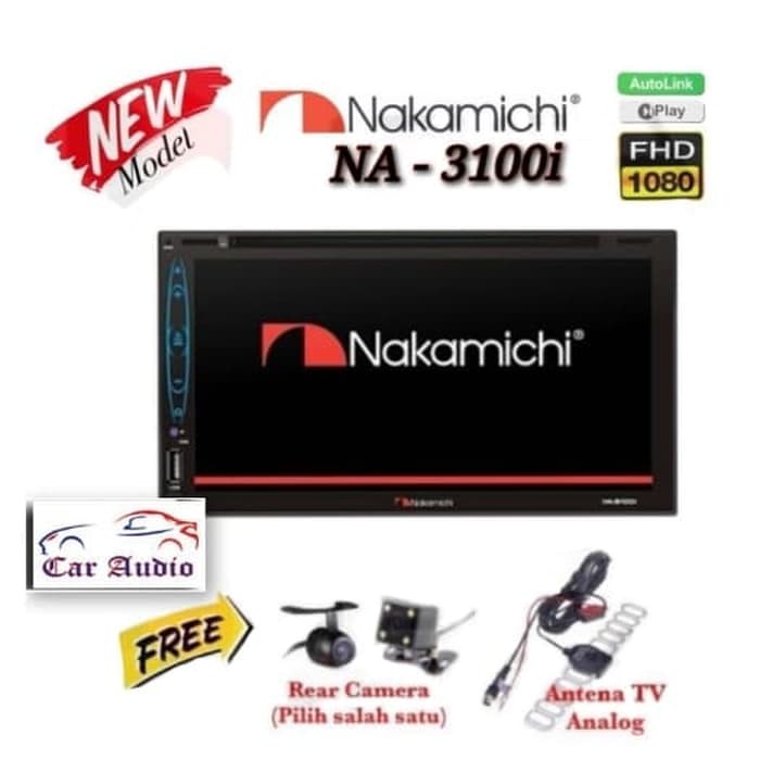 Head Unit Nakamichi Mirrorlink atau Tape Mobil Mirrorlink Double din Diskon