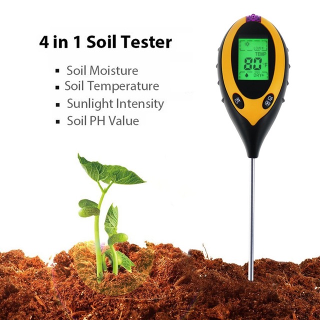 Digital soil meter 4 in 1 alat ukur tanah