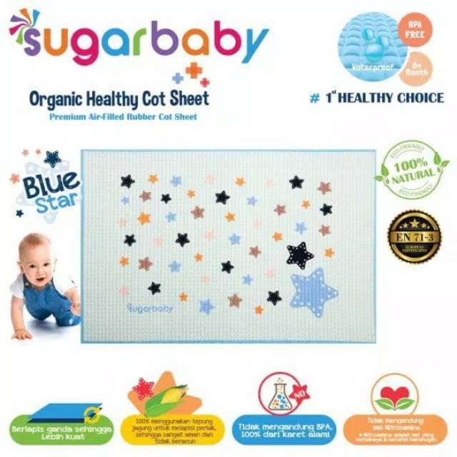 Perlak Bayi organik SUGAR BABY / Perlak Karet Waterproof bayi sugar baby
