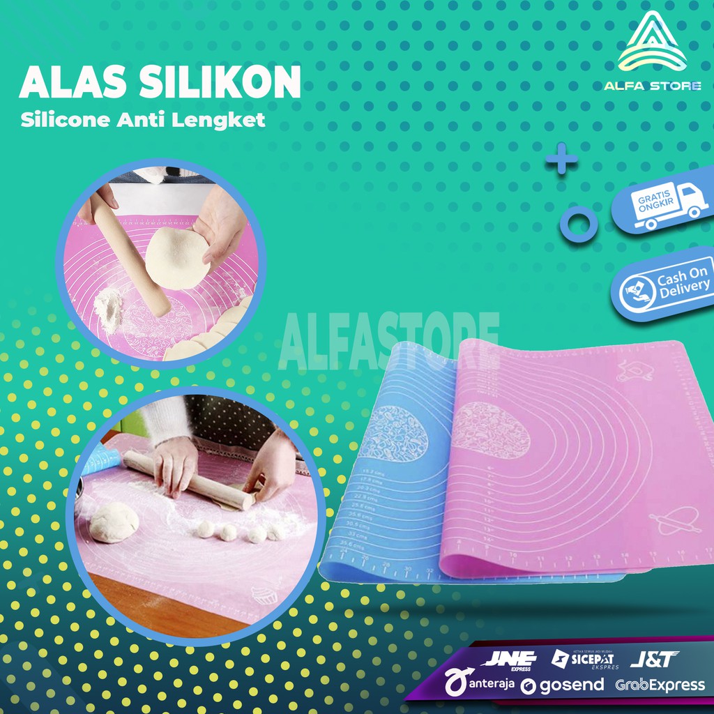 Alas Silikon Adonan Kue Silicone Anti Lengket Baking Mat Pastry Big size