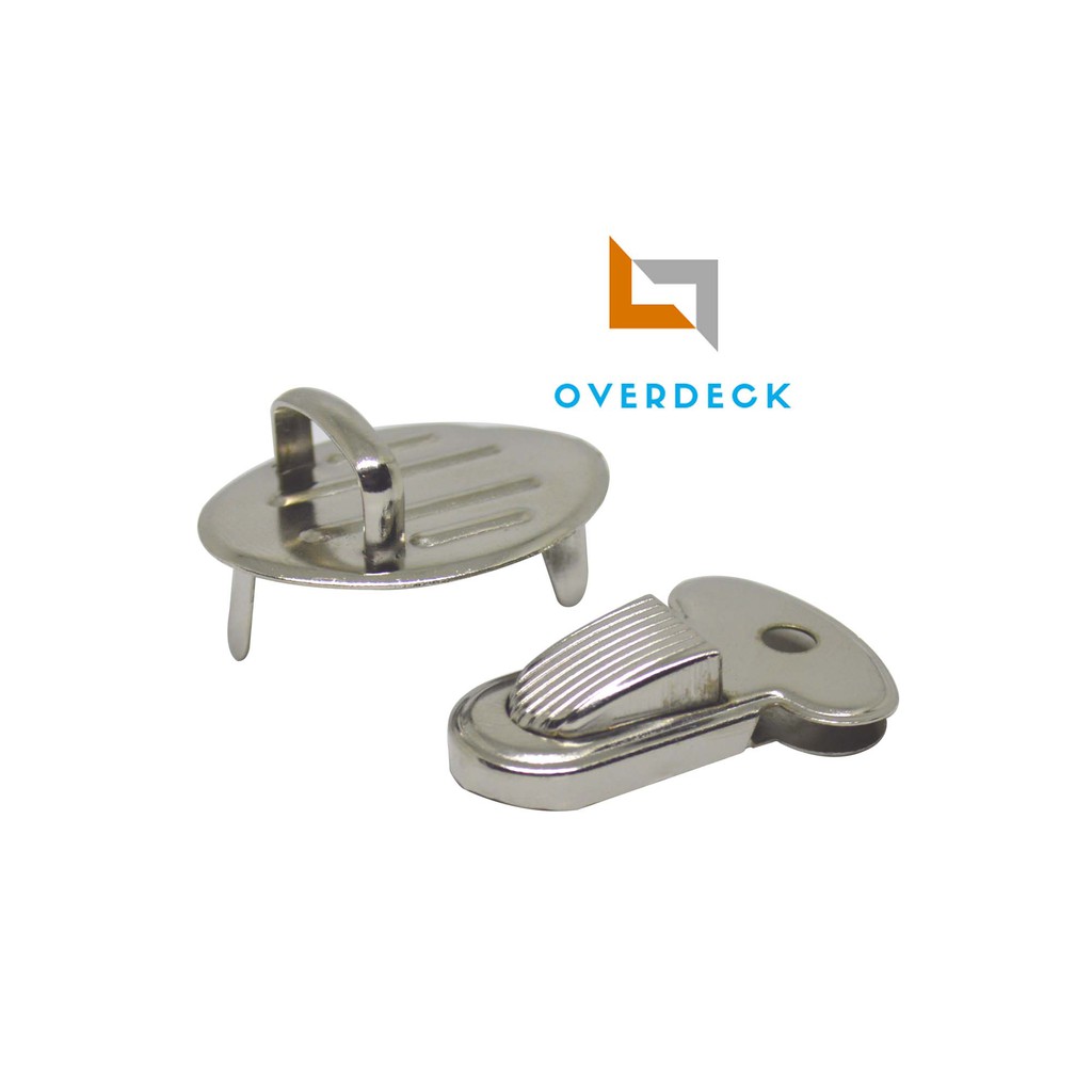 12 PCS KUNCI SODOK TAS METAL KECIL WARNA NIKEL