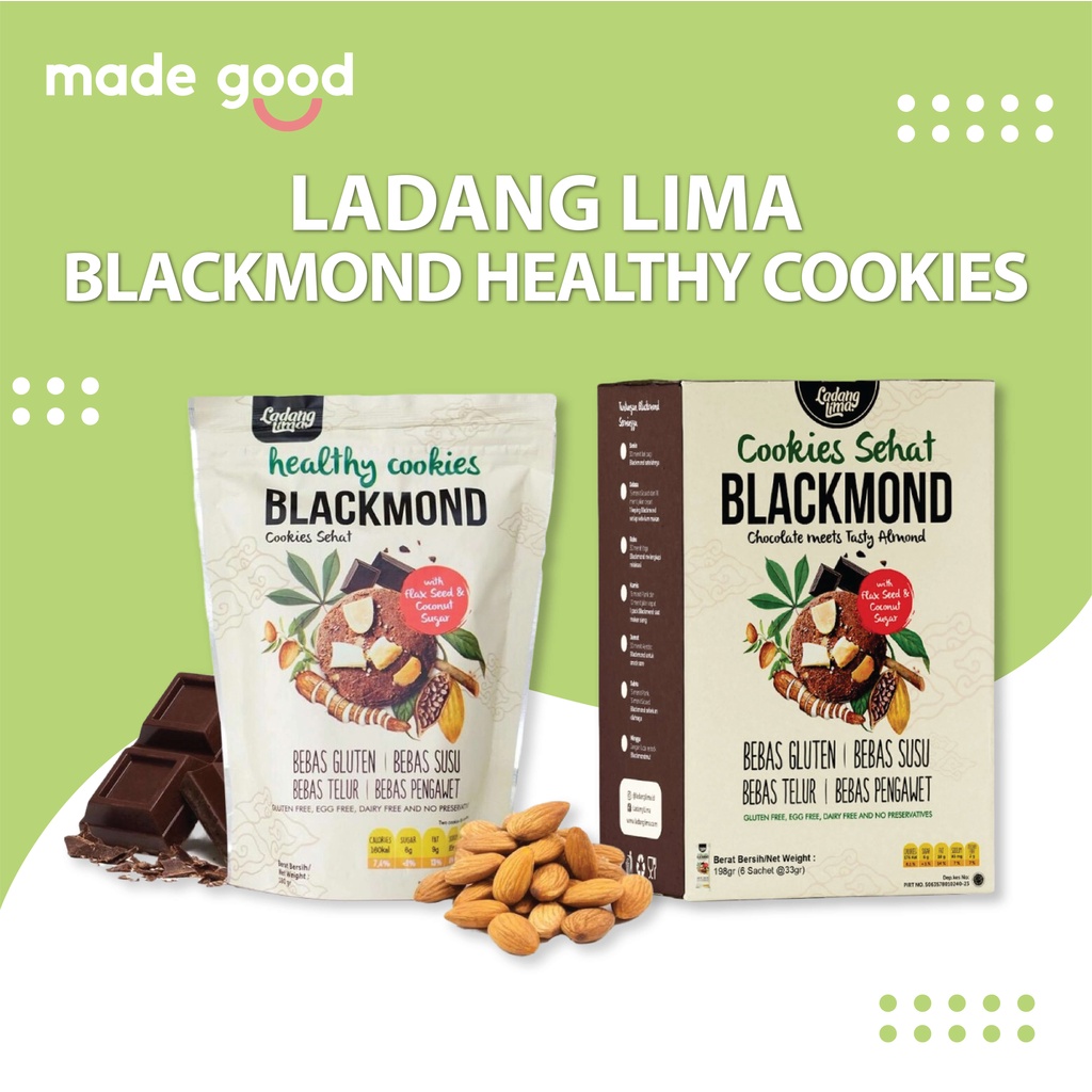 

Ladang Lima - Blackmond Healthy Cookies 180 gr - Kue Bebas Gluten Free Blackmond 198