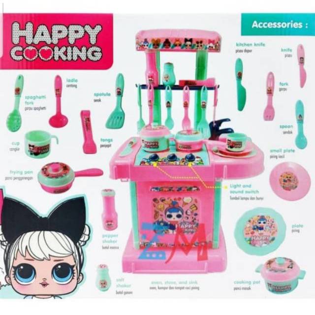  MAINAN  ANAK PEREMPUAN KITCHEN SET FROZEN KITTY LOL  MAINAN  