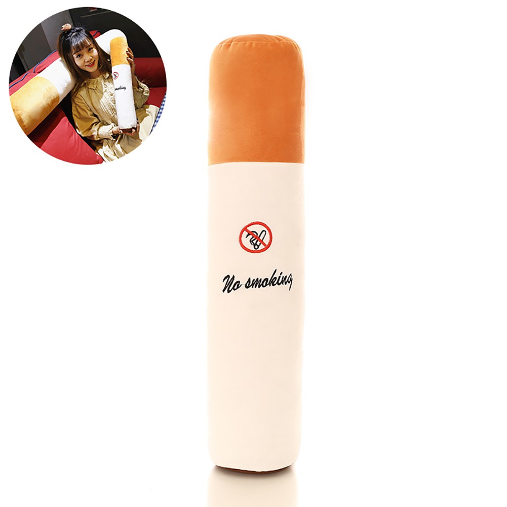 1pc Kreatif Plush Toy No Smoking Rokok Pillow Panjang Silinder