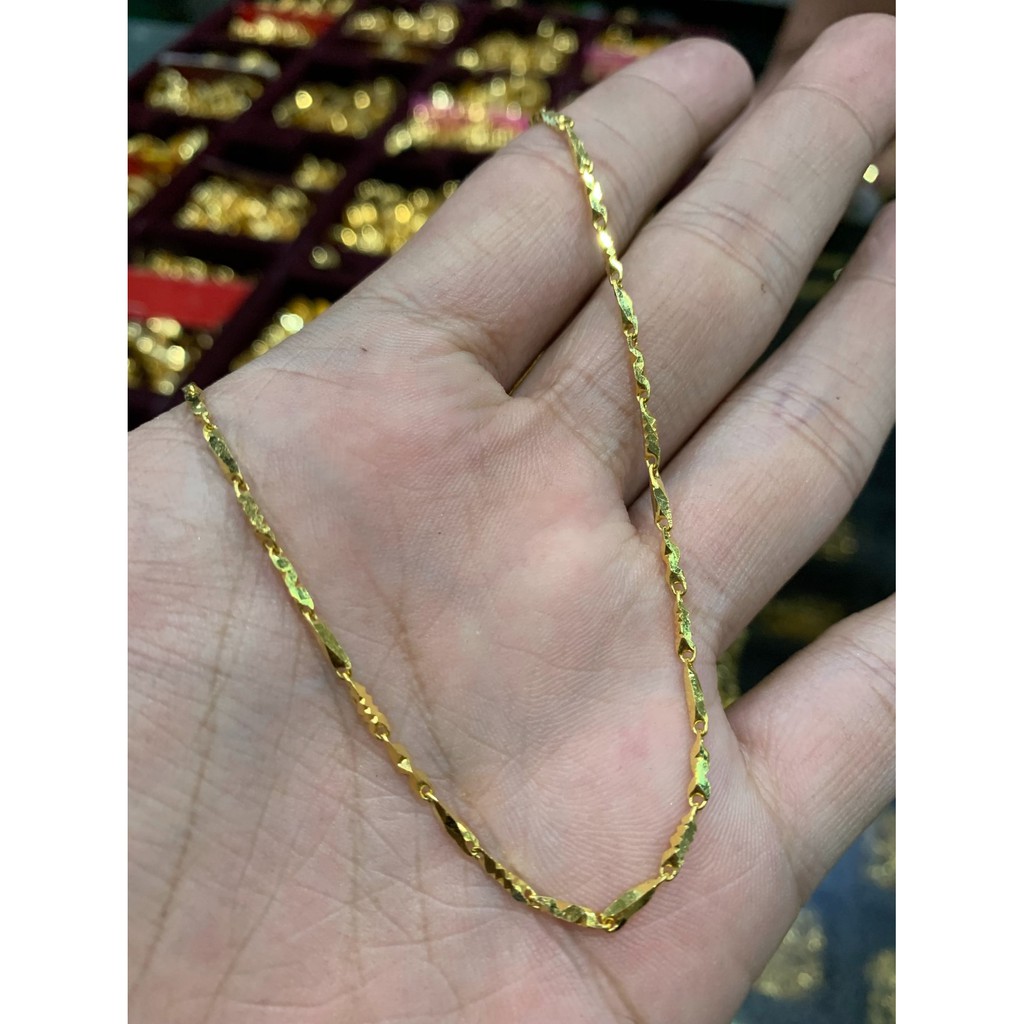 Kalung 24K anak dan dewasa emas asli berbagai model padi cowok cewek