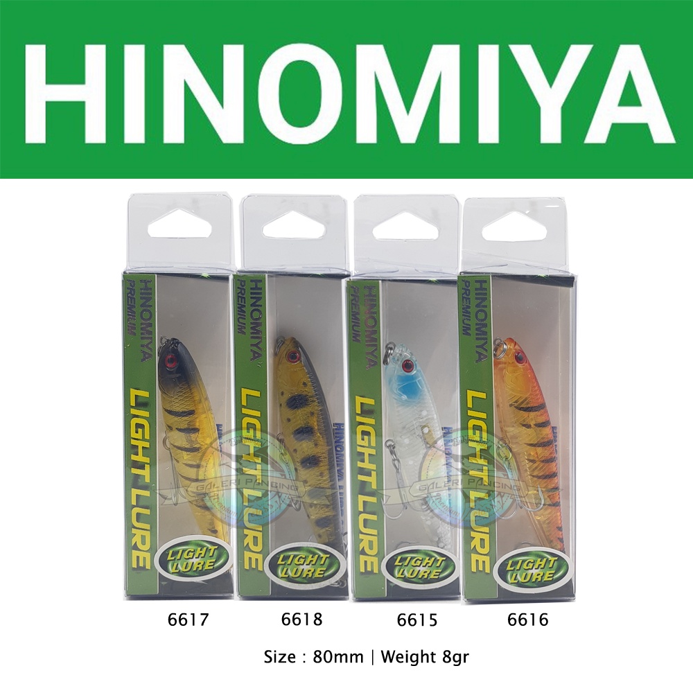 Umpan Pancing Minnow Hinomiya Light Lure PF3552E12 Pencil Menyala Dalam Air 80mm 8g