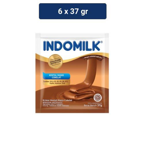 Jual Indomilk Susu Kental Manis Coklat Sachet 6 x 37 gr | Shopee Indonesia