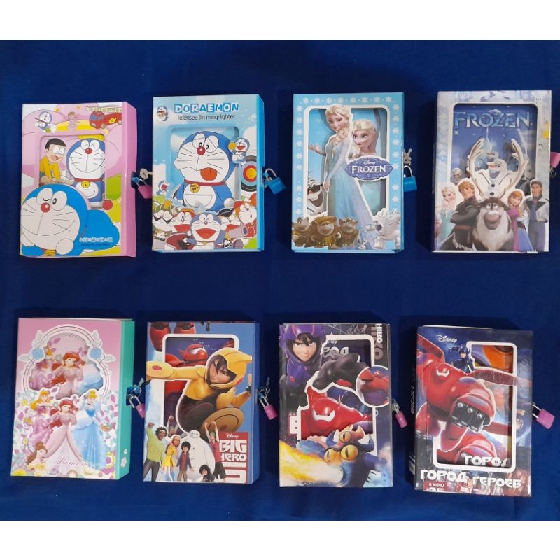 

Buku Diary Anak / Jurnal / Catatan Motif Kartun Lucu Dengan Gembok