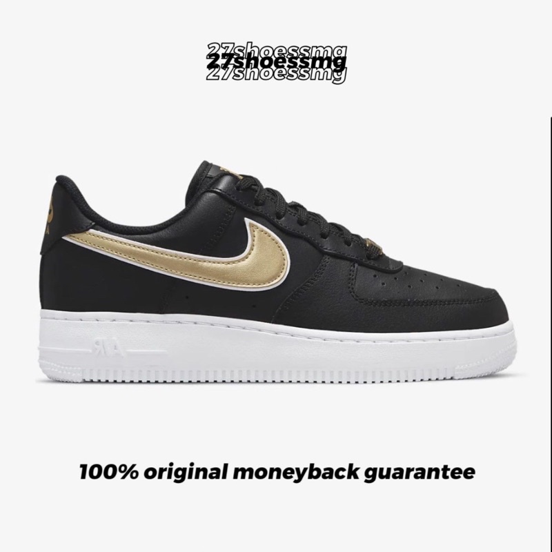 Nike Air Force 1 Essential Black Gold 100% Original Resmi Nike Store