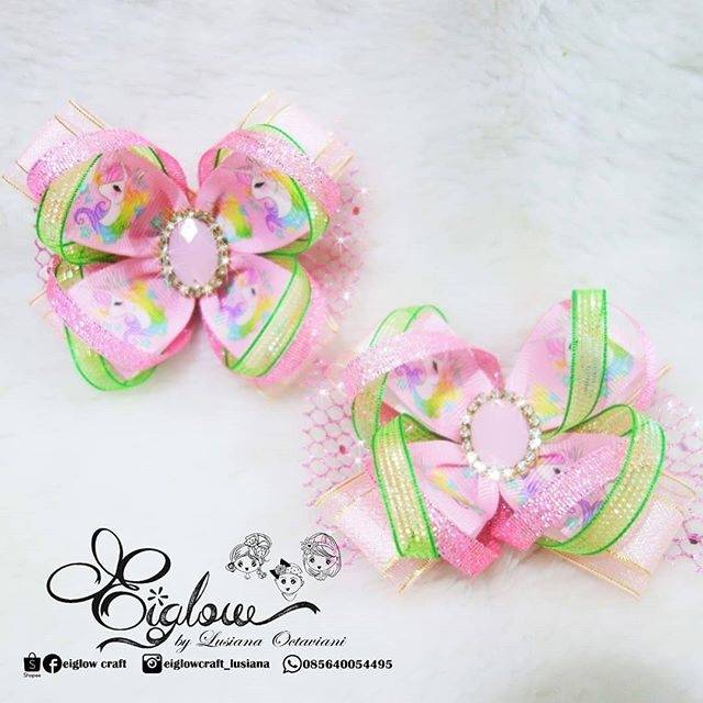 

Pita unicorn hairbow sepasang