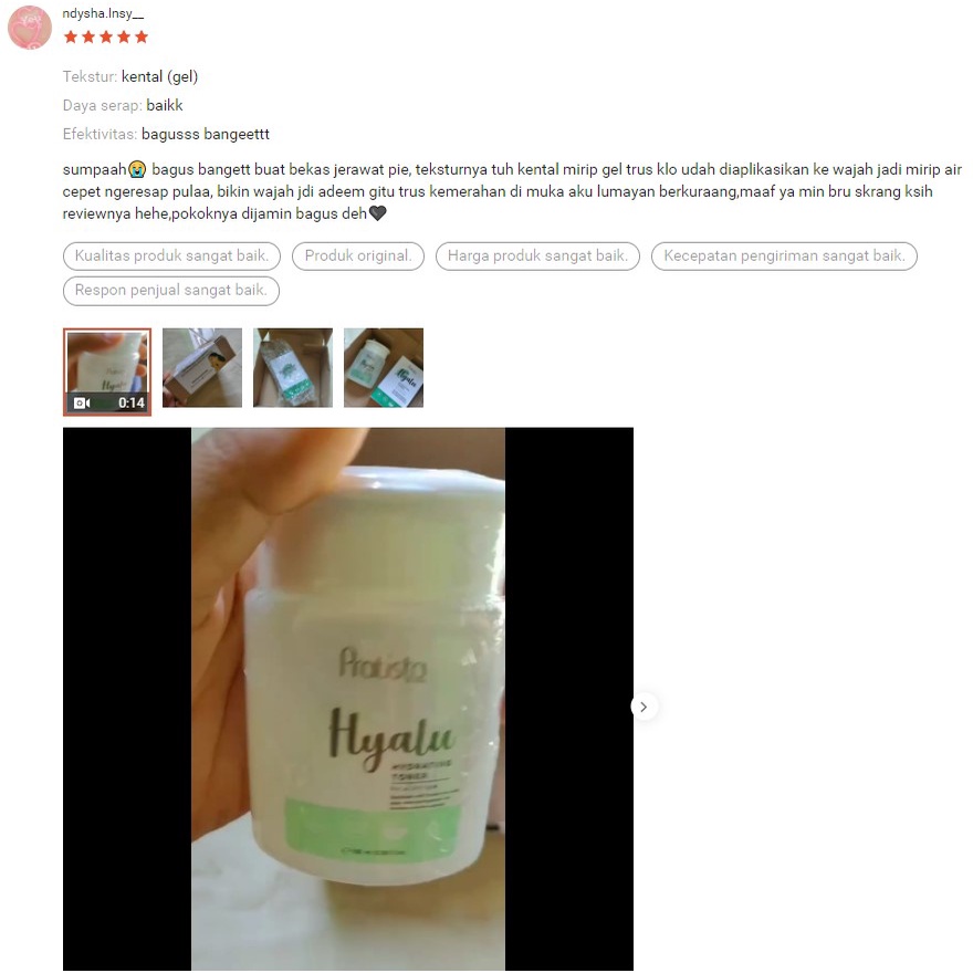 Pratista Hyalu Hydrating Toner - Ahlinya Menghidrasi Wajah - 100% Original