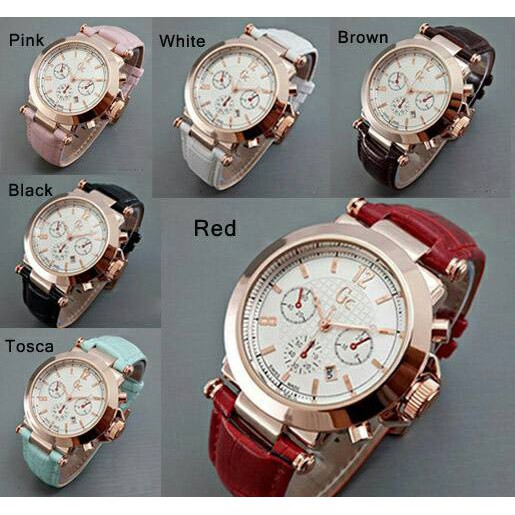 PA Jam Tangan Pria / Wanita GC Guess Collection Chrono Kulit Quartz Analog GC001 Import Premium GC001/ C1