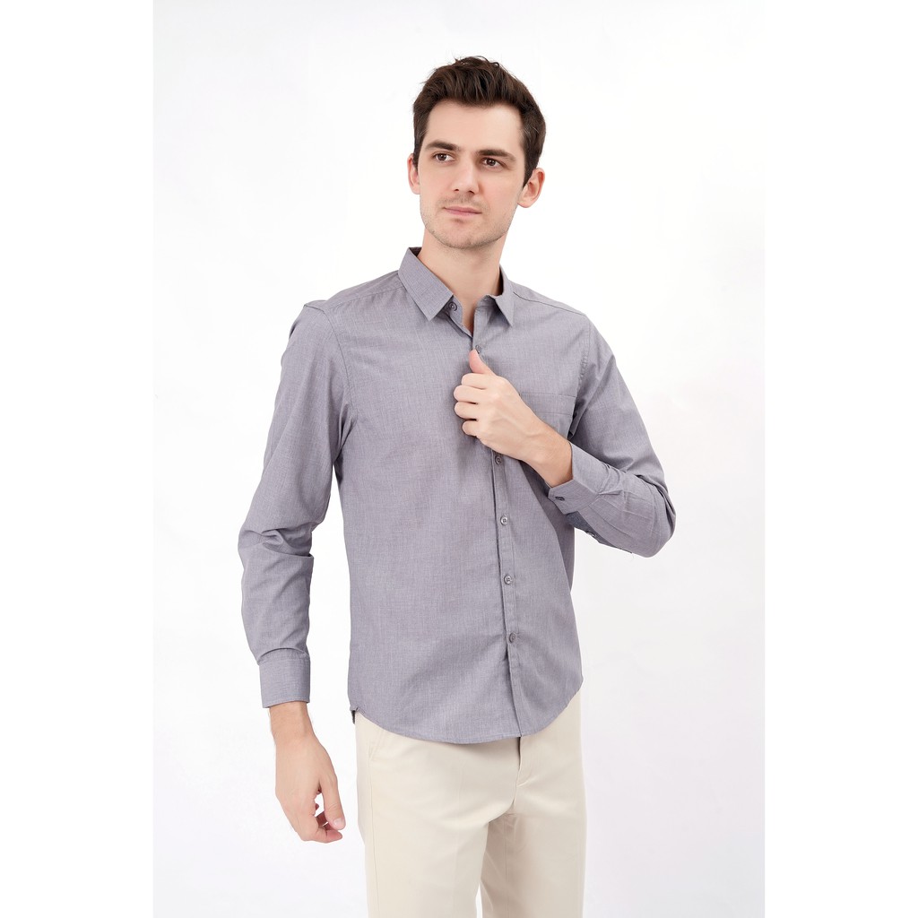 Kemeja Pria Grey 5058 Lengan Panjang YEGE