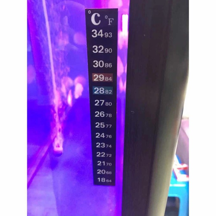 STICKER TERMOMETER PENGUKUR SUHU AQUARIUM TEMPERATURE