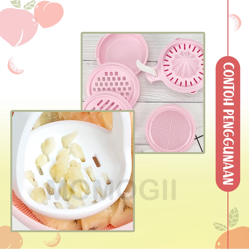 MOMOGII Food Masher Grinder Bowl Mangkok Penghalus Pelumat Pembuat Makanan MPASI Bayi Food Maker Grinding BPA FREE