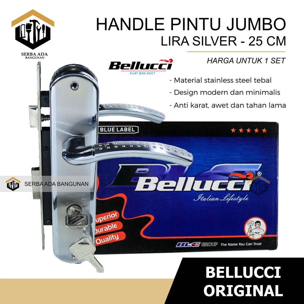 Kunci Pintu Besar Bellucci Asli Handle Besar Bellucci Kunci Bellucci Stainless N Series