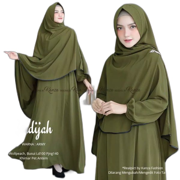 Khadijah Syari Free Hijab / Gamis Syari / WickyCollection