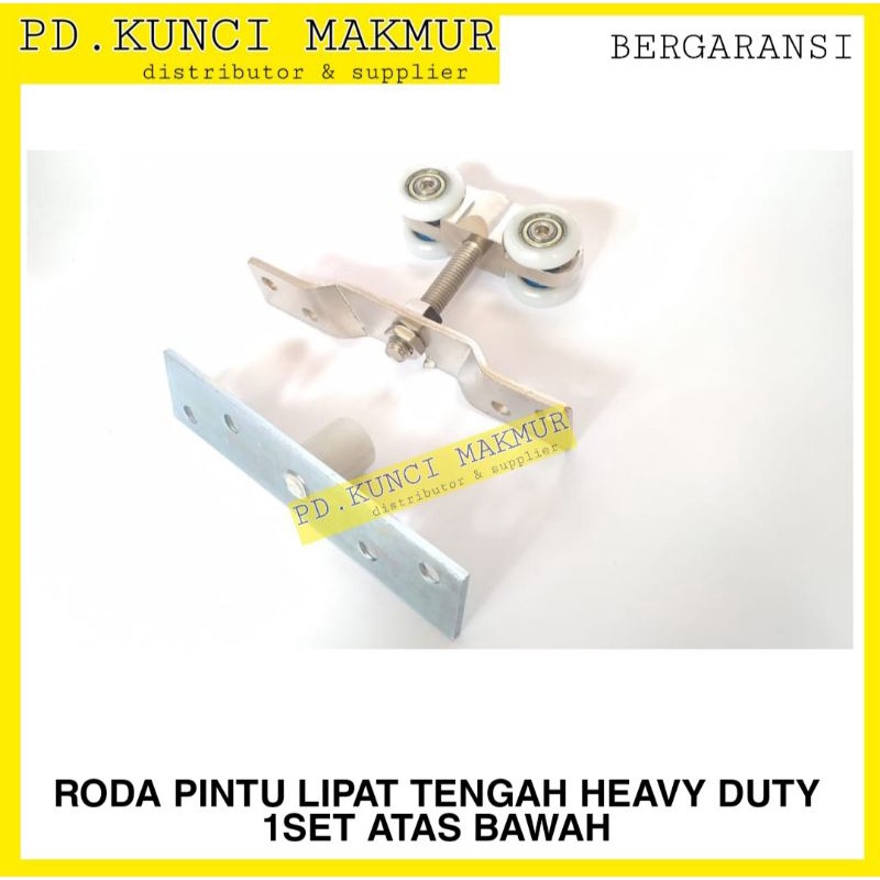 roda atas bawah pintu lipat tengah / center folding roda lipat folding gate 1set