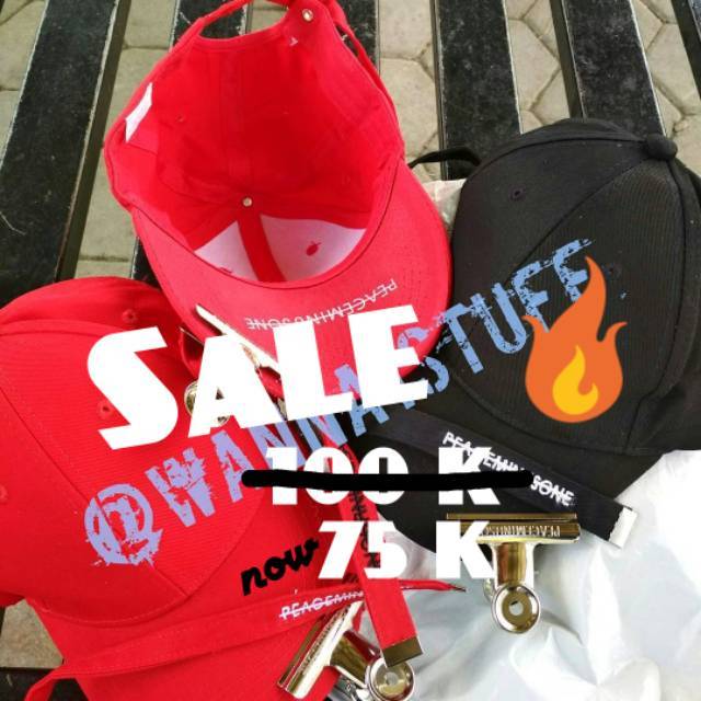 [ SALE ]  Peaceminusone GD Cap Import Unofficial + Bulldog Clip Mirror 99%
